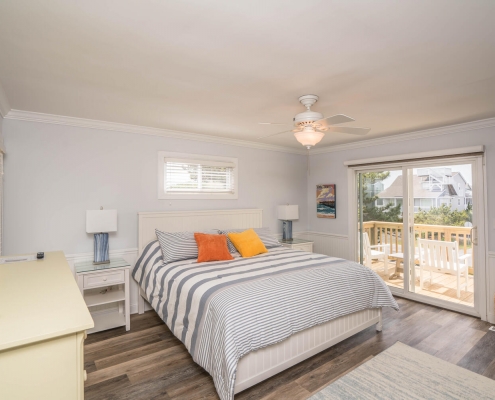 Main level master with private deck and ocean deck access