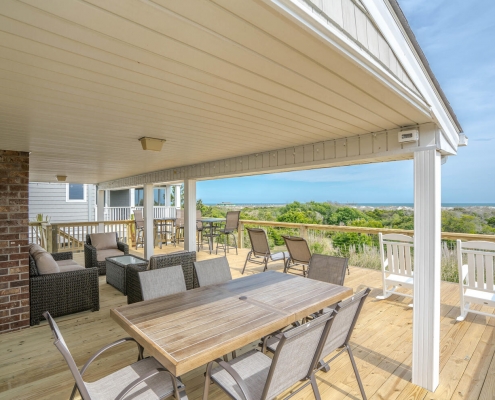 Covered and open deck