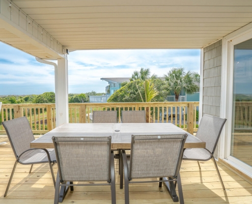Dining table on deck