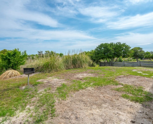 Large yard with grill